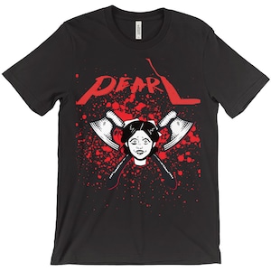 Pearl Blood Splatter Horror Cult Film Tee – Mia Goth Movie T-Shirt – Graphic Horror Shirt Unisex