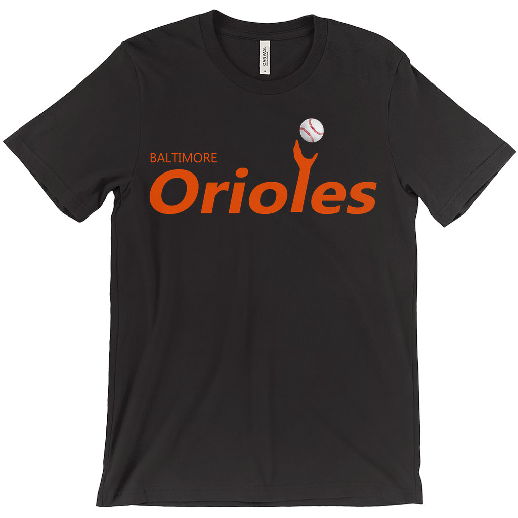 Baltimore Orioles Vintage Style T-shirt orange Logo Unisex 