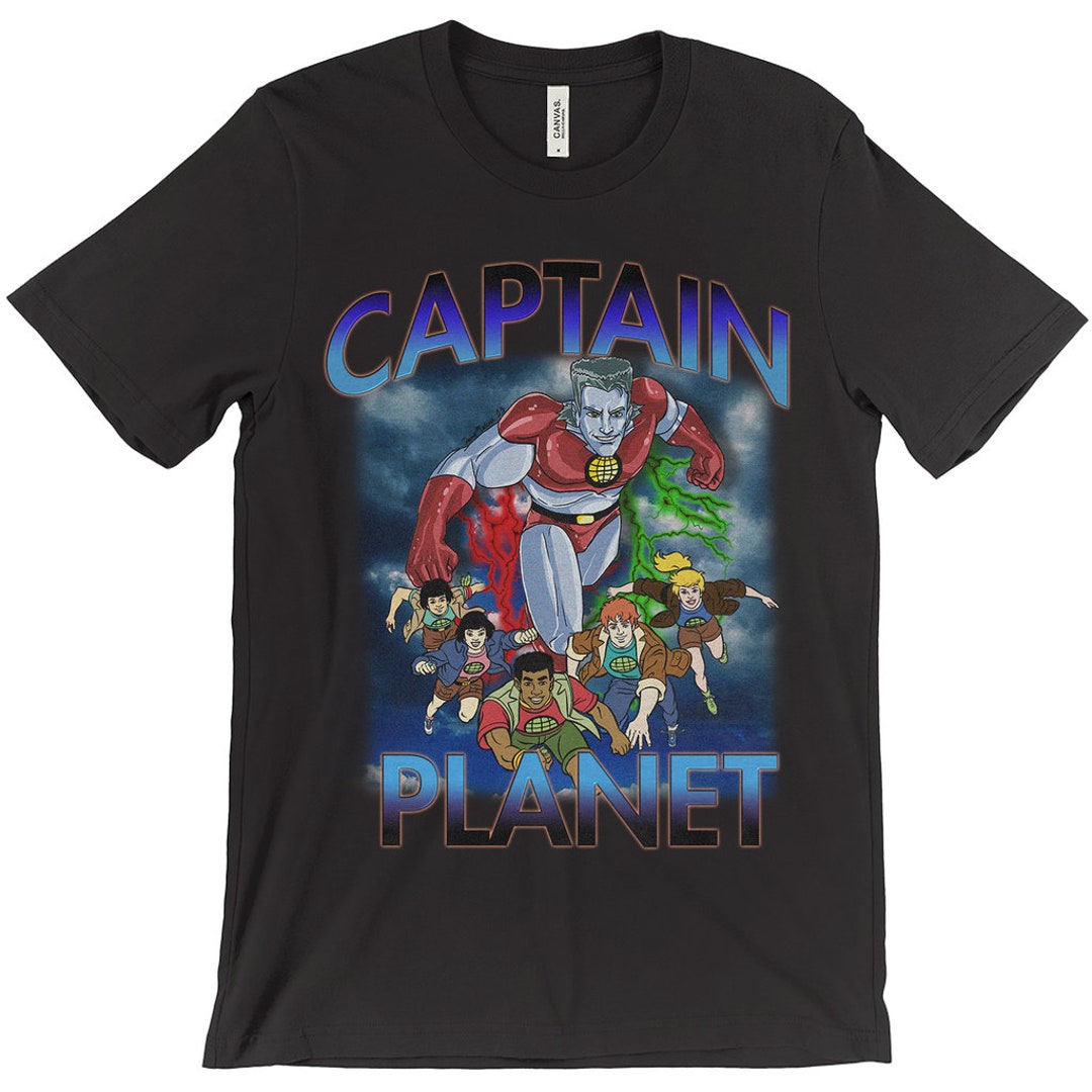 Captain Planet 90s Cartoon Retro Vintage T-shirt - Etsy Canada