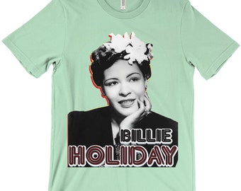 Maglietta unisex con la scritta "Billie Holiday Lady Day Electric Letter"