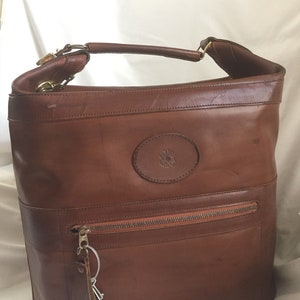 Vintage lederen reistas / Molmax Brown, koffer, tas, unisex weekendtas