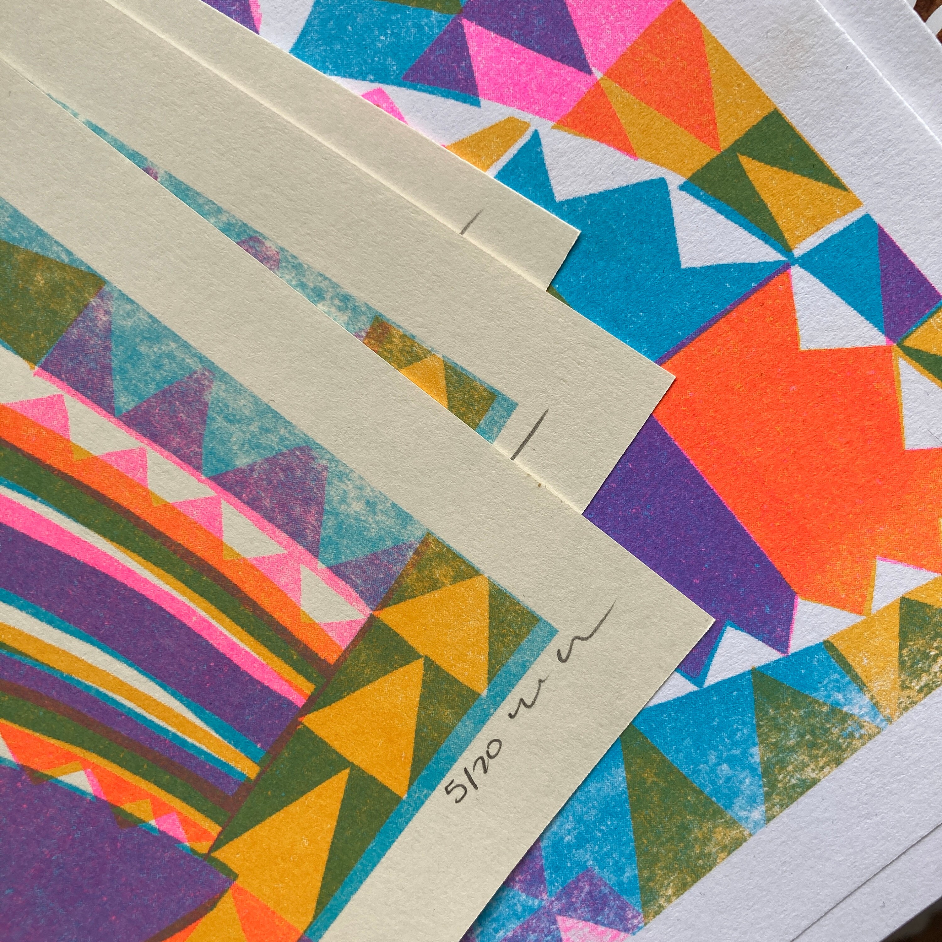 Life Drawing Risograph Quilt of Life - Colorful Abstract Risograph Print – Geometric, Surreal ...