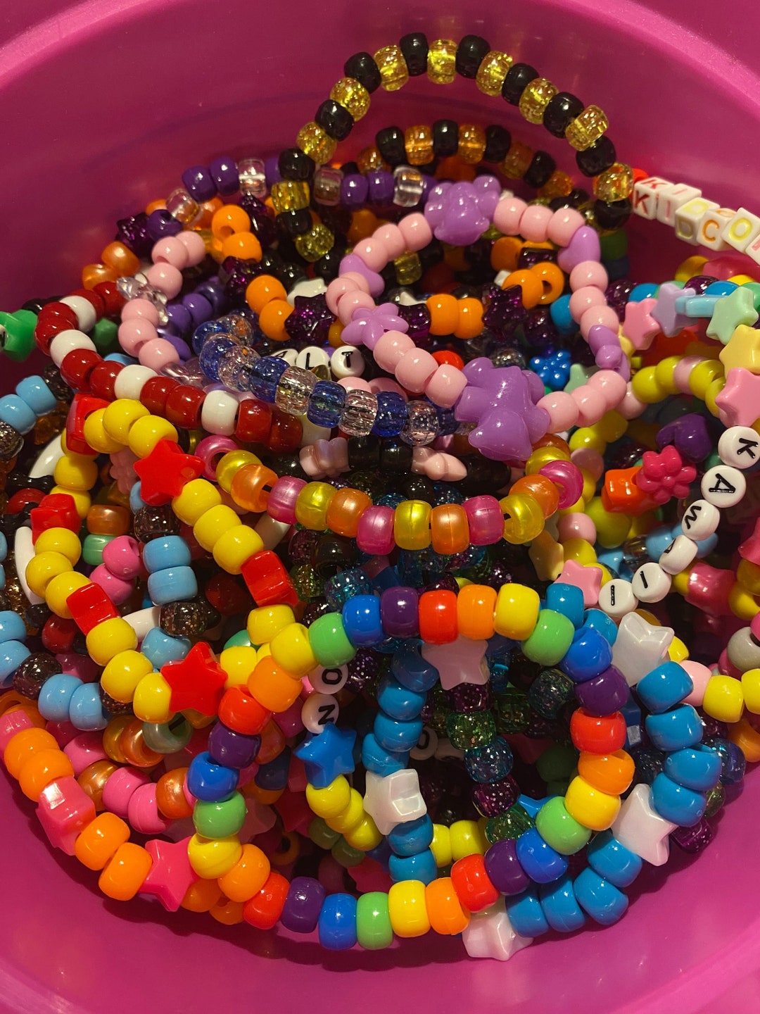10 Random Kandi Bracelet Package || Raves, Festivals, Fashion - Etsy
