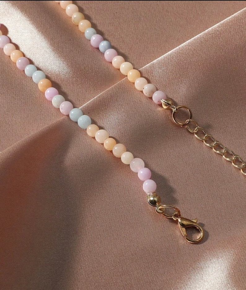 Cute Colorful Beaded Necklace Tiktok Aesthetic Fast Etsy