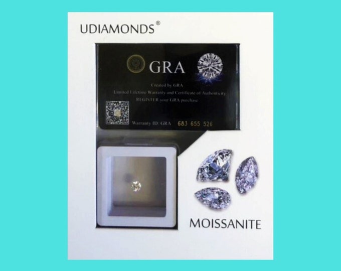 Sparkling 1-6ct Retail Boxed (Security Sealed) D Colour VVS1, Brilliant Cut AAA+ Quality Moissanite Stone with GRA/Card & Certificate