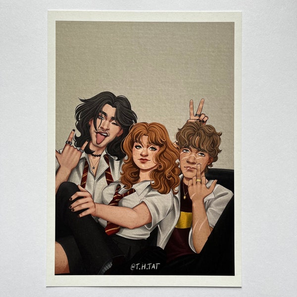Remus, Lily and Sirius Art Print