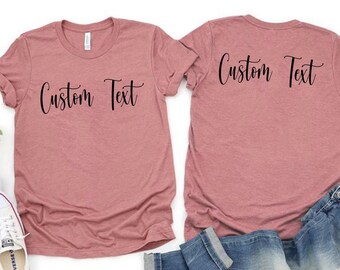 front and back custom shirts