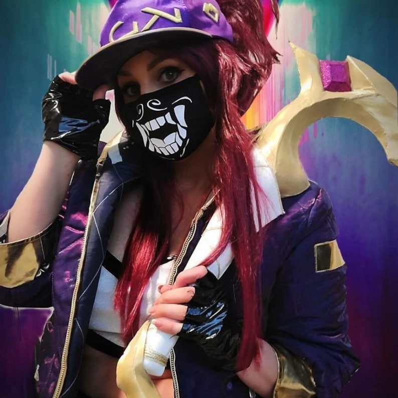 KDA Akali Face Mask glow in the Dark - Etsy Norway