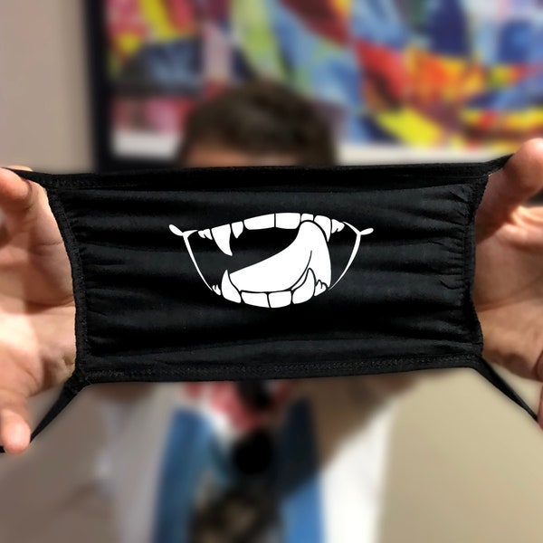 Anime Mouth Face Mask (Succubus, Hungry)