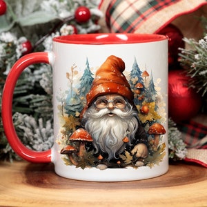 Kabouterpaddenstoel | Kabouterbaard | Kerstmok kabouter | Kabouter kerstcadeau | Kabouter-tovenaar | Paddenstoelentovenaar