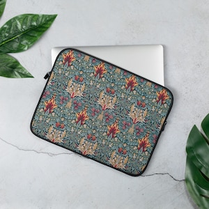 William Morris Laptop Sleeve | Bird Laptop Sleeve | William Morris Laptop Case | Aesthetic Laptop Case
