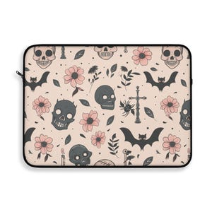 Housse pour ordinateur portable effrayant, pochette pour ordinateur portable gothique, style girly goth, étui pour Macbook Air gothique, étui pour Macbook Air Halloween, housse pour ordinateur portable Halloween