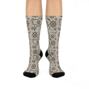 Cowboy Socks, Western Print Socks, Unique Gift, Gift for Him, Birthday Gift for Him, Valentines Gift, Wagon Wheel, Cow Skull