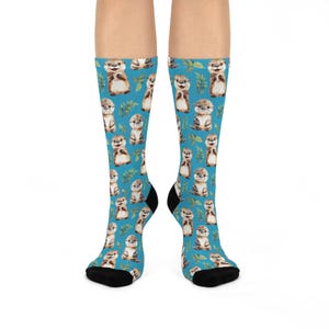Otter Socks, Funny Socks, Gift for Her, Gift for Him, Otter Gift, Cute Socks, Cushioned Crew Socks