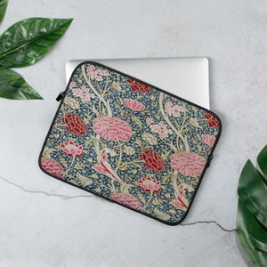 William Morris Laptop Sleeve | Bird Laptop Sleeve | William Morris Laptop Case | Aesthetic Laptop Case