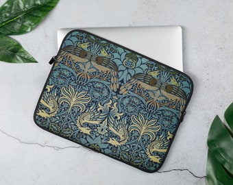 William Morris Laptop Sleeve | Peacock and Dragon Laptop Sleeve | William Morris Laptop Case | Aesthetic Laptop Case