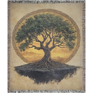 Keltische Decke, Baum Des Lebens Webdecke, Wikinger Geschenk, Einzigartiges Geschenk