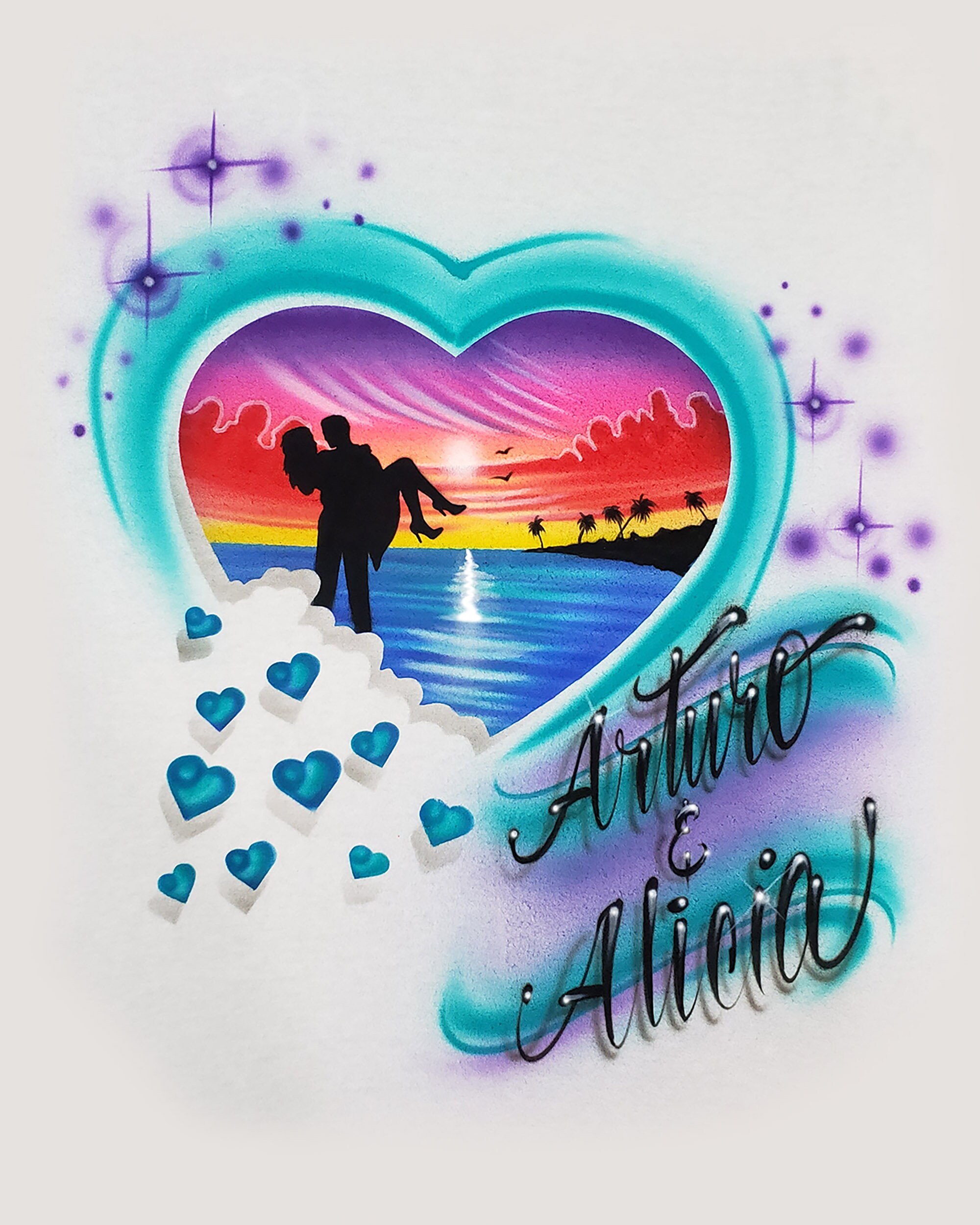 Airbrush Couples Etsy
