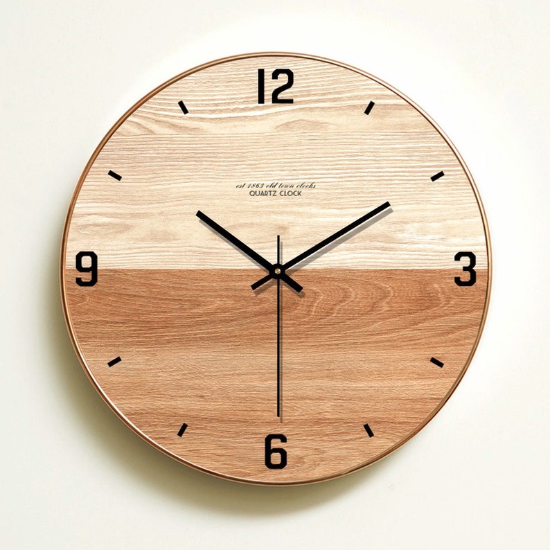 Modern Design Wooden Clocks Etsy