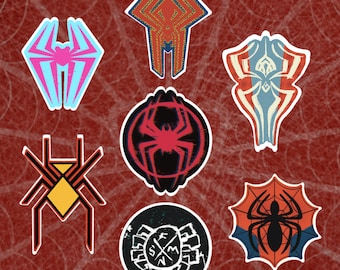 Set de 7 pegatinas de Spider-Man: Across the Spiderverse
