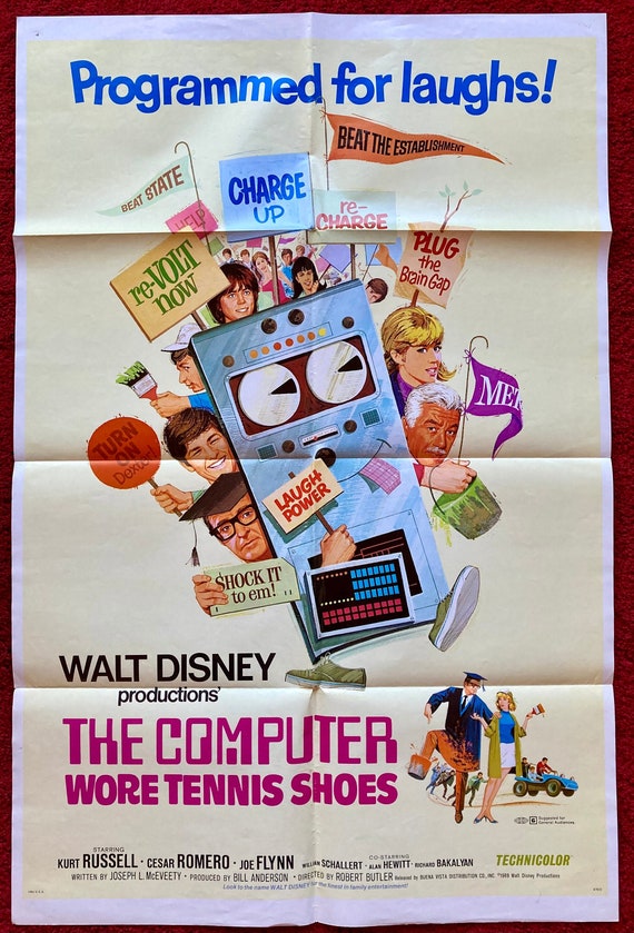 The Computer Wore Tennis Shoes Movie Poster kurt Russell - Etsy