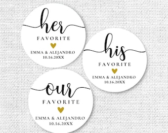 His Her Favorite, His Favorite, Her Favorite, Our Favorite Sticker, His and Her favorite sticker, their favorite