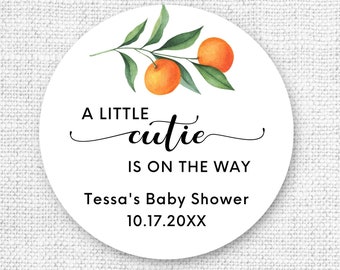 Little Cutie Sticker, Baby Shower Stickers, Little Cutie is on the way, Thank You Baby Shower Sticker, Baby Shower Labels, Baby Shower favor