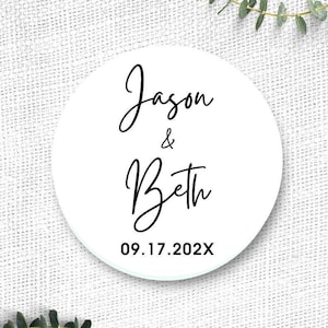 Wedding Sticker, Personalized wedding sticker, Minimalistic Wedding Sticker, Engagement Sticker, Anniversary Sticker, Celebration Sticker