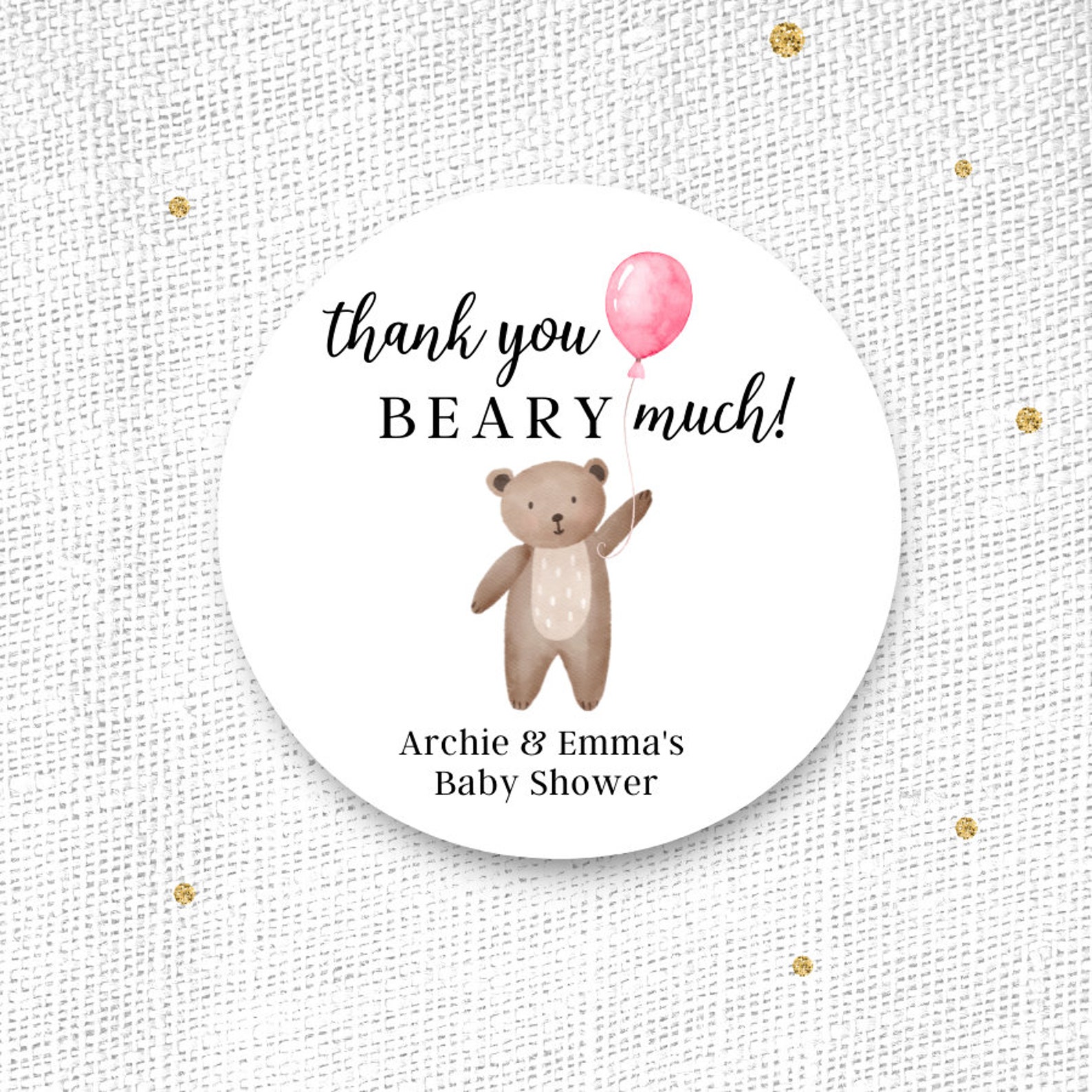 thank-you-beary-much-sticker-bear-baby-shower-baby-shower-etsy
