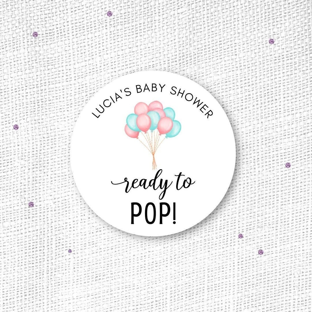 Balloon Baby Shower Stickers, Baby Shower Stickers, Thank You Baby