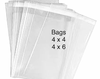 Bags, 4x4 Self Sealing Bags, 4x6 Sealing Bags, Cello Bags