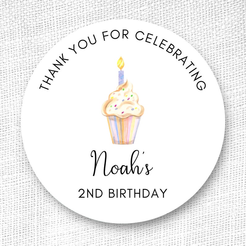 Birthday Sticker Happy Birthday Sticker Birthday Favor Etsy
