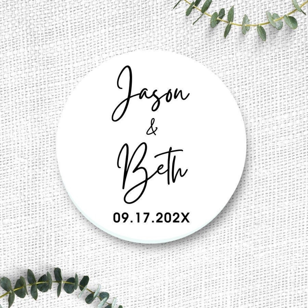 Wedding Sticker, Personalized Wedding Sticker, Minimalistic Wedding