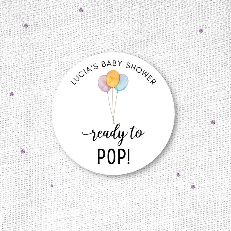 Balloon Baby Shower Stickers Baby Shower Stickers Thank You Etsy