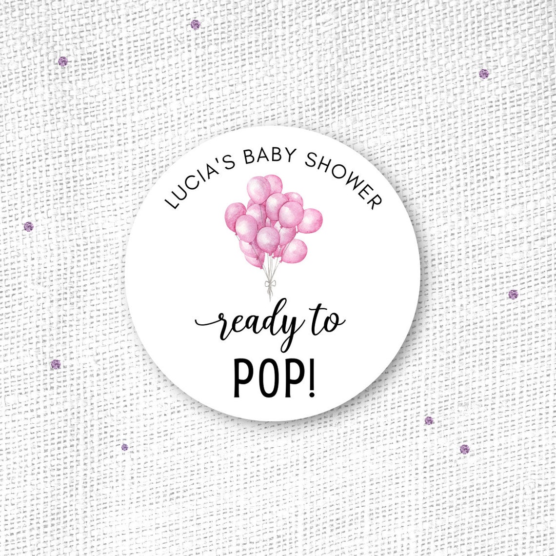 Balloon Baby Shower Stickers Baby Shower Stickers Thank You Etsy