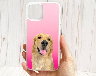 Custom Pet Phone Case,Dog Mom Gift,Dog Lover Gift,Heart Phone Case,Personalized Pet Phone Case,Pet Portrait Case,Personalized Gift, Pet Case