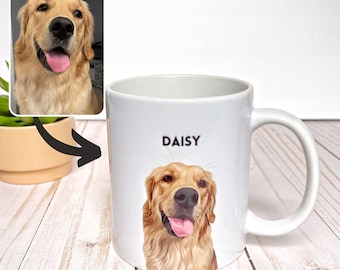 Personalisierte Haustier Tasse, Personalisierte Haustier Tasse, Hundetasse, Hundemama Geschenk, Hund Papa Geschenk, Hundetasse, Katzentasse, Haustier Portrait Becher