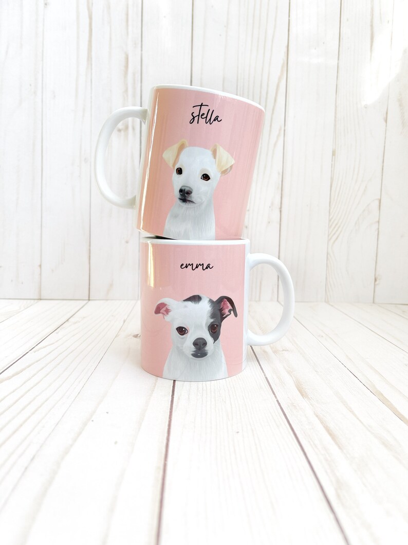 Custom Pet Mug,Personalized Pet Mug,Custom Dog Mug,Dog Mom Gift, Dog Dad Gift,Dog Mug,Cat Mug,Pet Owner Gift,Pet Portrait Mug,Dog Mom Mug image 3