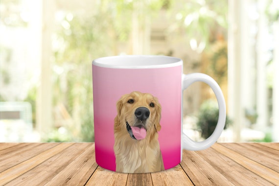 Papa Louie Papa Perro Calienteria Taza Ombre Rosa De Mascota