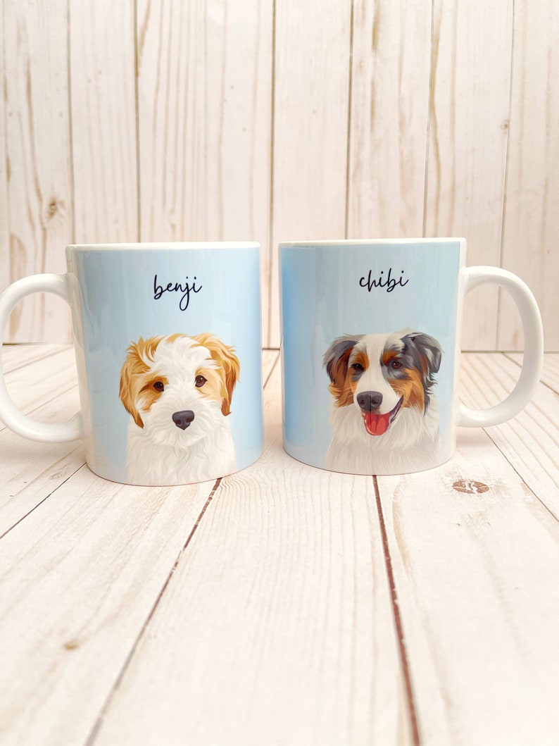 Custom Pet Mug,Personalized Pet Mug,Custom Dog Mug,Dog Mom Gift, Dog Dad Gift,Dog Mug,Cat Mug,Pet Owner Gift,Pet Portrait Mug,Dog Mom Mug image 9