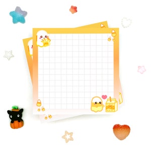 Halloween Candy Corn Ghosts Memo Pads