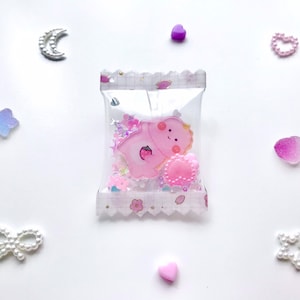 Dinosaur Boba Strawberry Cute Kawaii Candy Shaker Charm Keychains