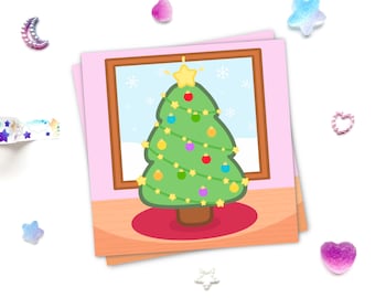 Cozy Christmas Tree Christmas Holiday Memo Pad