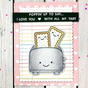 Love Day Pop Tart + Toast Cartes de vœux pour la Saint-Valentin