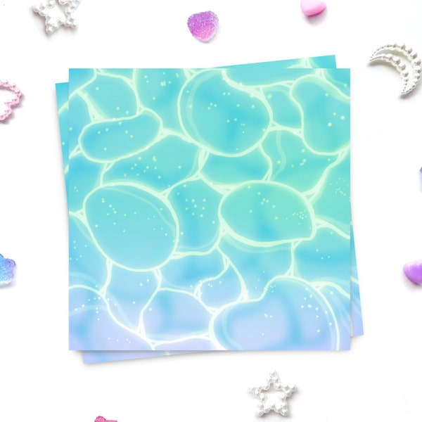 Blue Summer Dreams Water Vaporwave Pool Waves Memo Pad