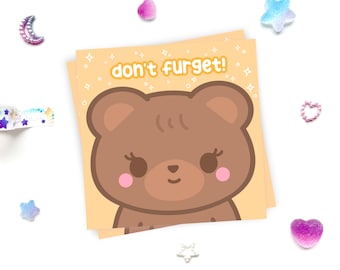 Don’t Furget Bear Memo Pad