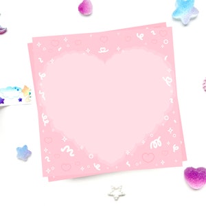 Love Notes Pink Heart Confetti Memo Pad