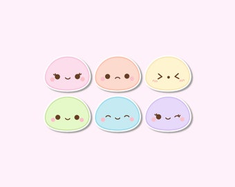 Mochi Dessert Sticker Set “Mochi Friends”
