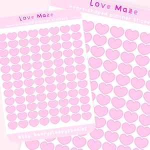 Lovemaze Mini Heart Planner Sticker Sheet