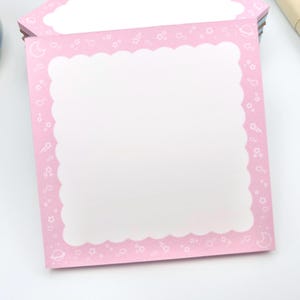Pink Starry Skies Clouds Stars Planets Memo Pad